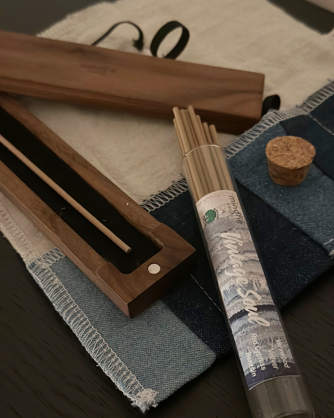 【Vintage Soul】Denim Pouch Set (mindfie GOODS X 美華氏 Midwest Vintage)