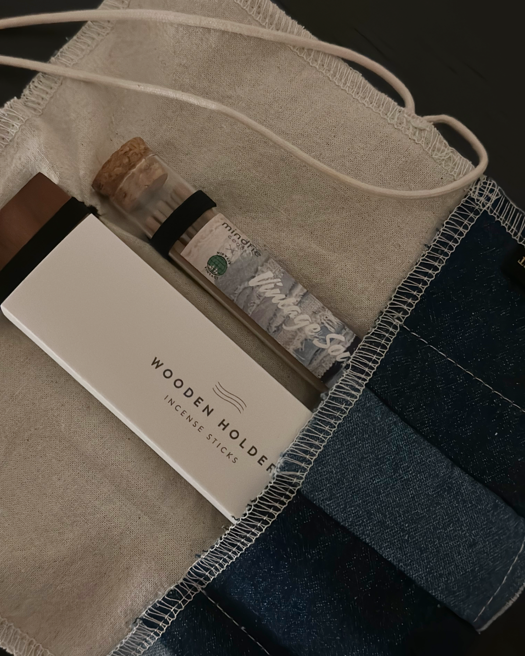 【Vintage Soul】Denim Pouch Set (mindfie GOODS X 美華氏 Midwest Vintage)